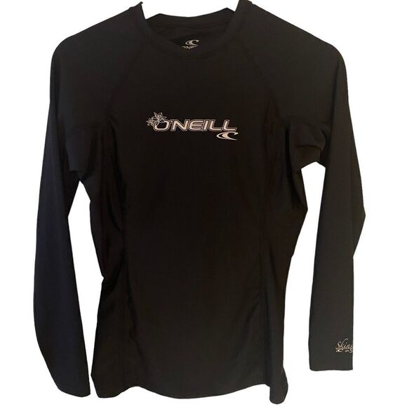 O’Neill performance fit medium long sleeve black swim skin UPF 50 - Picture 1 of 4